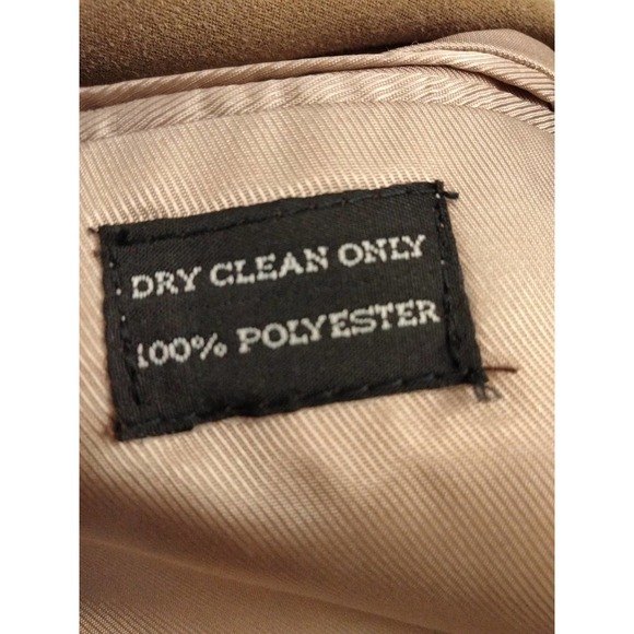 Beige Tan Faux Suede 3 button Men Blazer Size 44 L - Picture 9 of 10